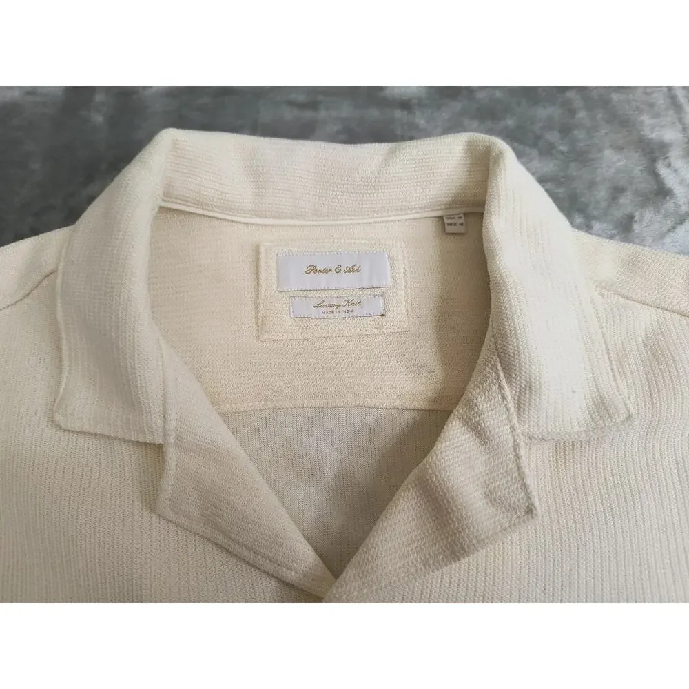 Porter and Ash Men's Cream Colored Button Down Shirt NWT Size M - Picture 11 of 13